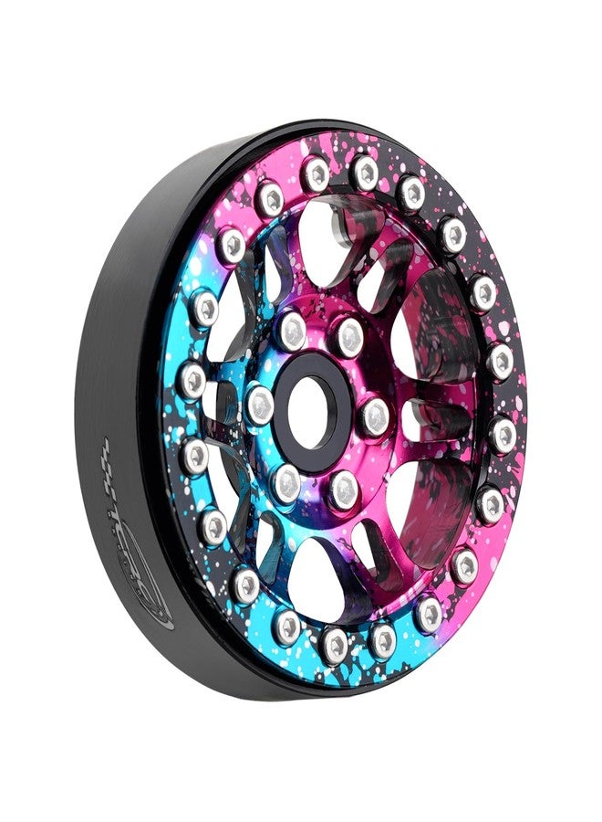 TCRC 4PCS Splash Anodizing Aluminum 1.9 Inch Beadlock Wheels Hubs for 1/10 RC Crawler Axial Wraith RR10 YETI SCX10 D90 TRAXXAS TRX4 CC01 - Image 1